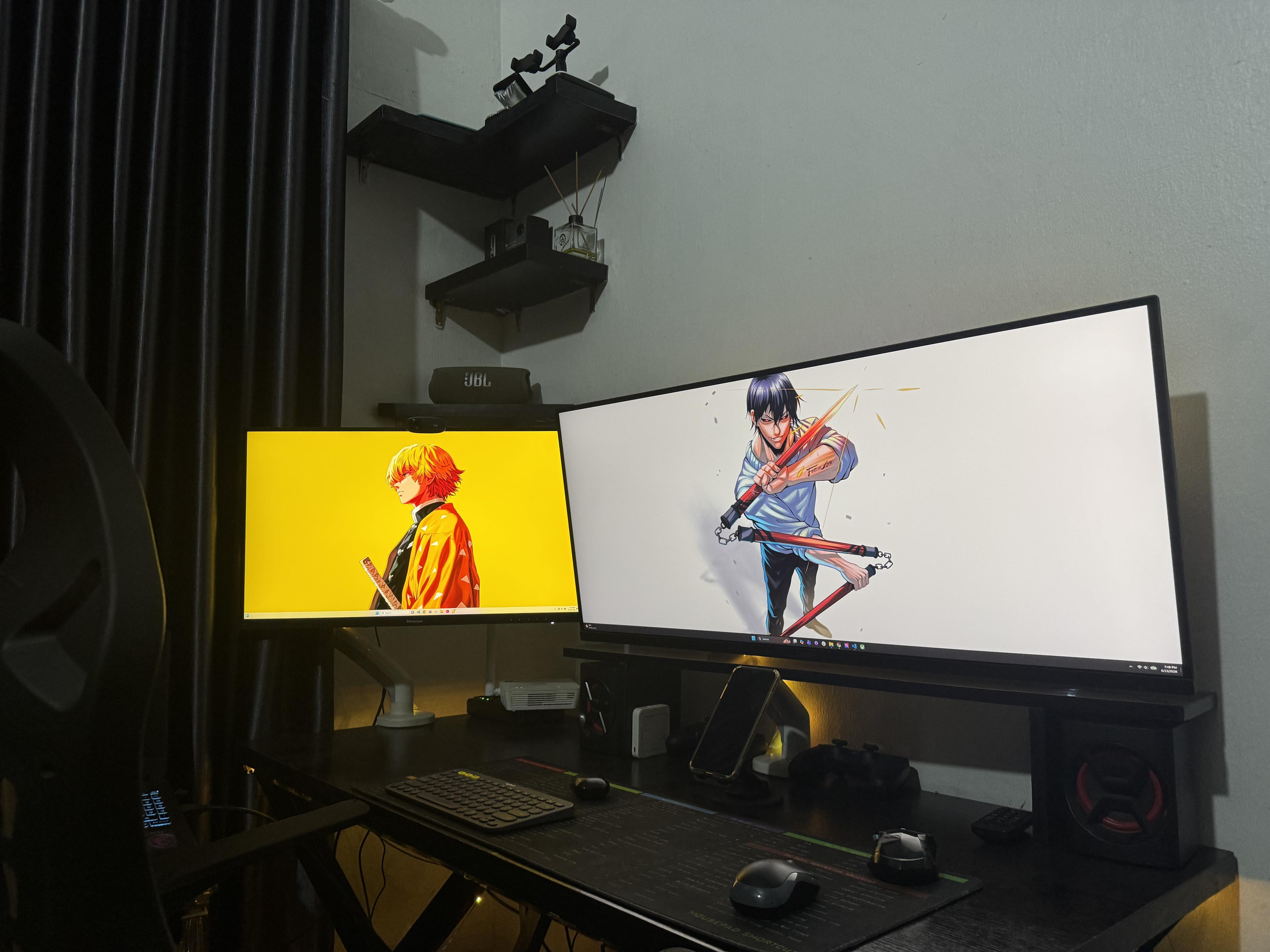My home office — dual monitor setup